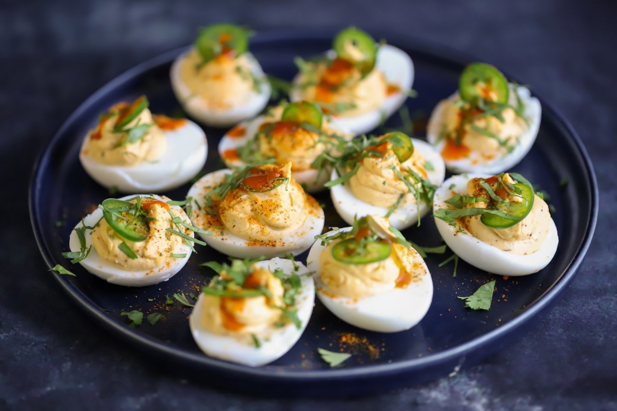 Elote Loco Deviled Eggs