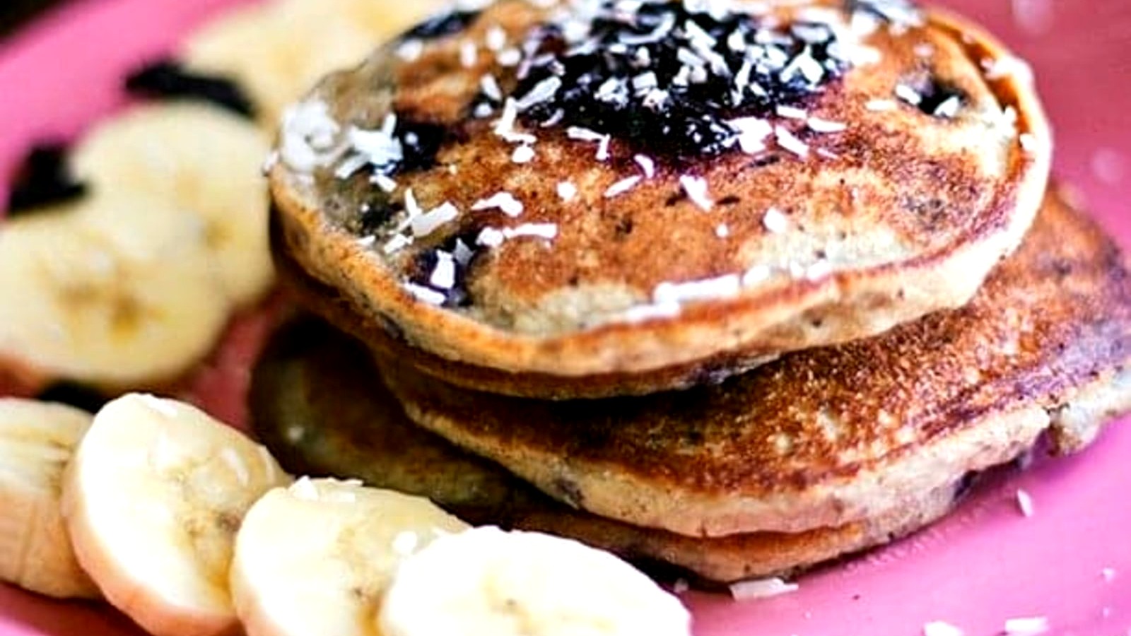 Image of VEGAN PURPLE PANCAKES