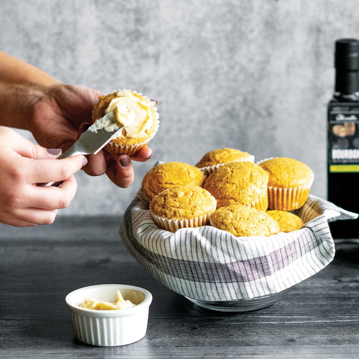 Cornbread Muffins with Whipped Bourbon Butter