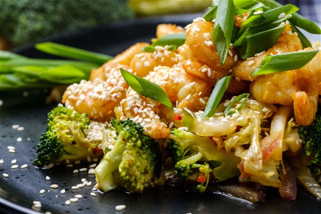 Image of Keto Thai Spicy Shrimp Cabbage & Broccoli
