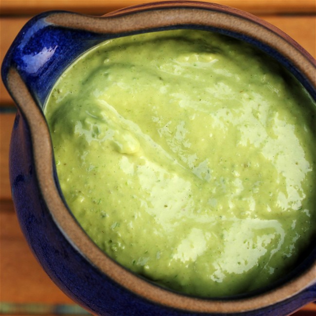 Image of Avocado Poblano Green Goddess Dressing