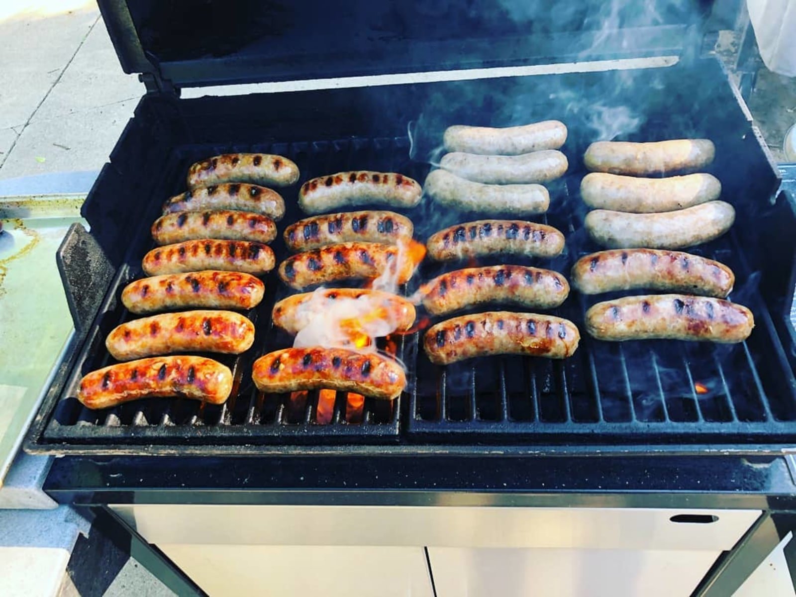 Cooking sausage on grill best sale