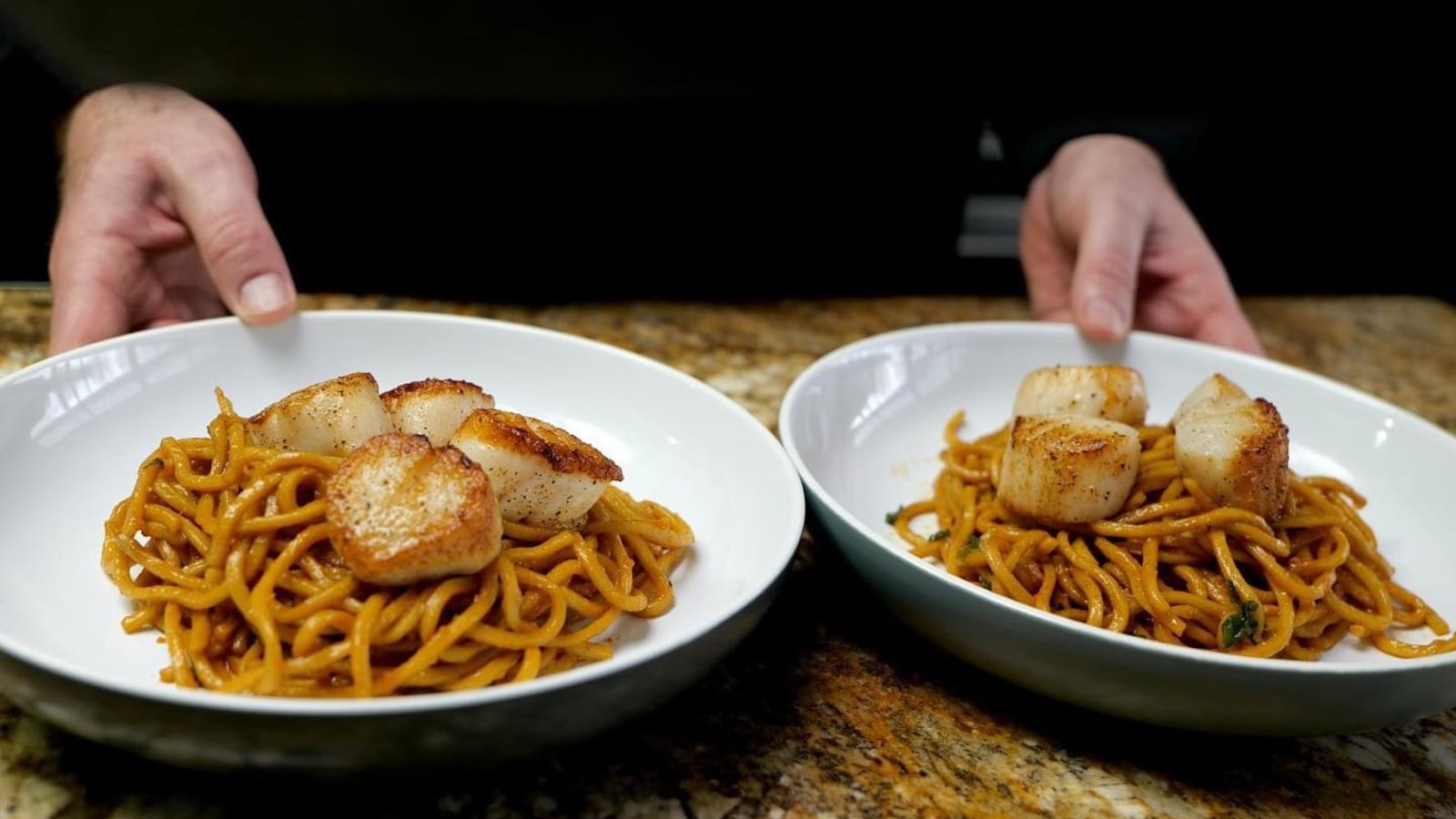 Image of Scallops with Asian Garlic Noodles