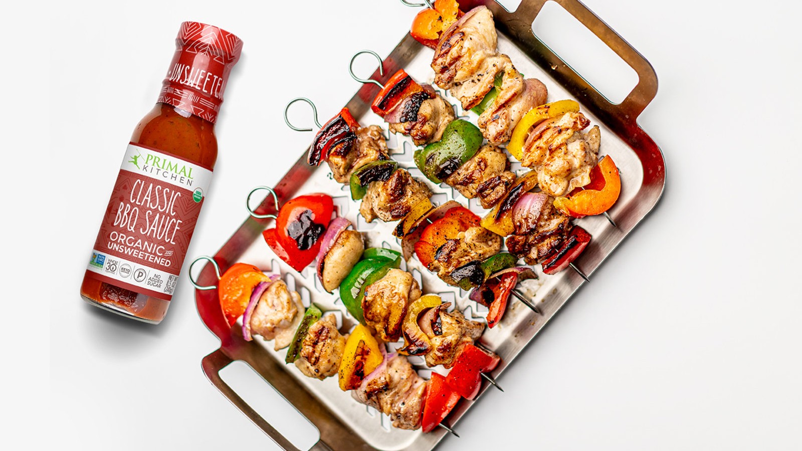 Image of Grilled Chicken Kabobs with Vegetables