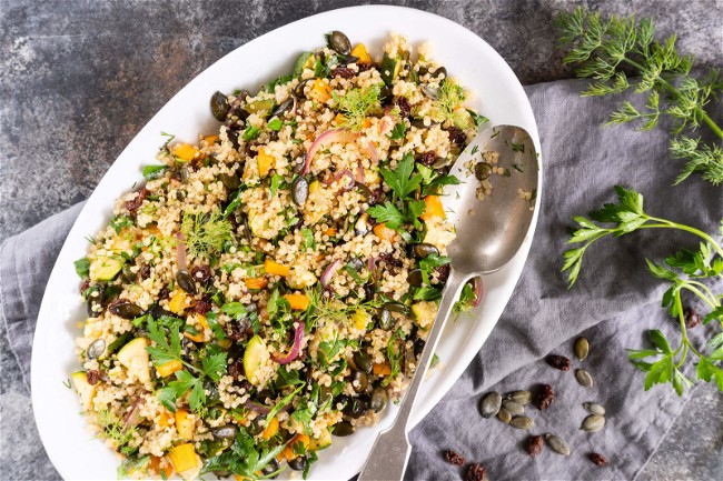 Image of Middle Eastern Inspired Quinoa and Roasted Veggie Salad