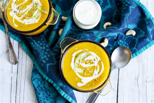Image of Carrot-Turmeric Soup with Cashew Cream