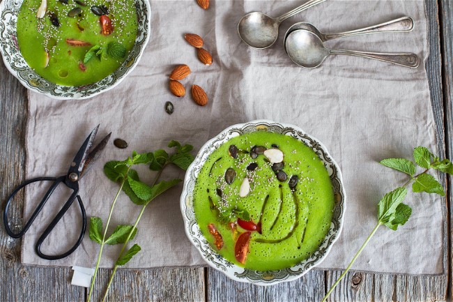 Image of Cold Asparagus and Avocado Soup