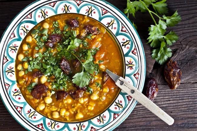 Image of Vegan Harira Soup with Medjool Dates