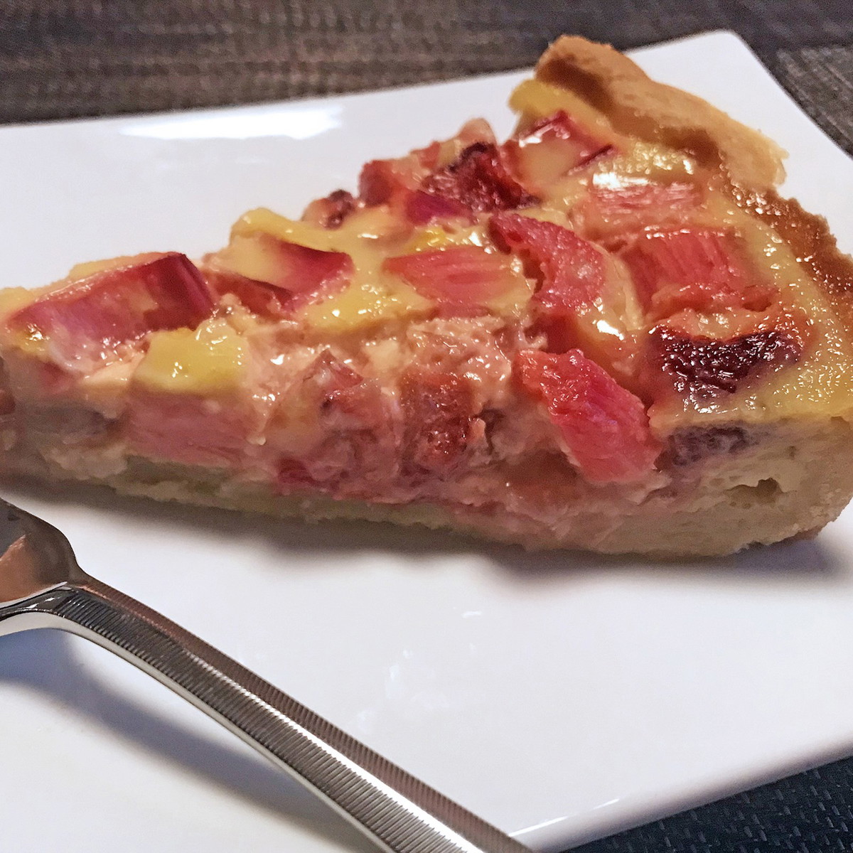 Strawberry Rhubarb Custard Tart/Pie