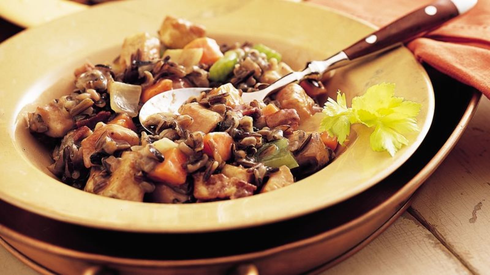 Image of Slow-Cooker Herbed Turkey and Wild Rice Casserole
