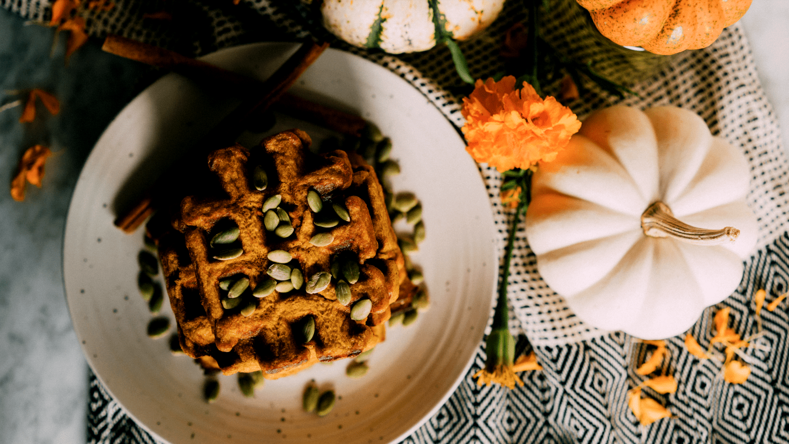Image of Paleo Pumpkin Bone Broth Waffles