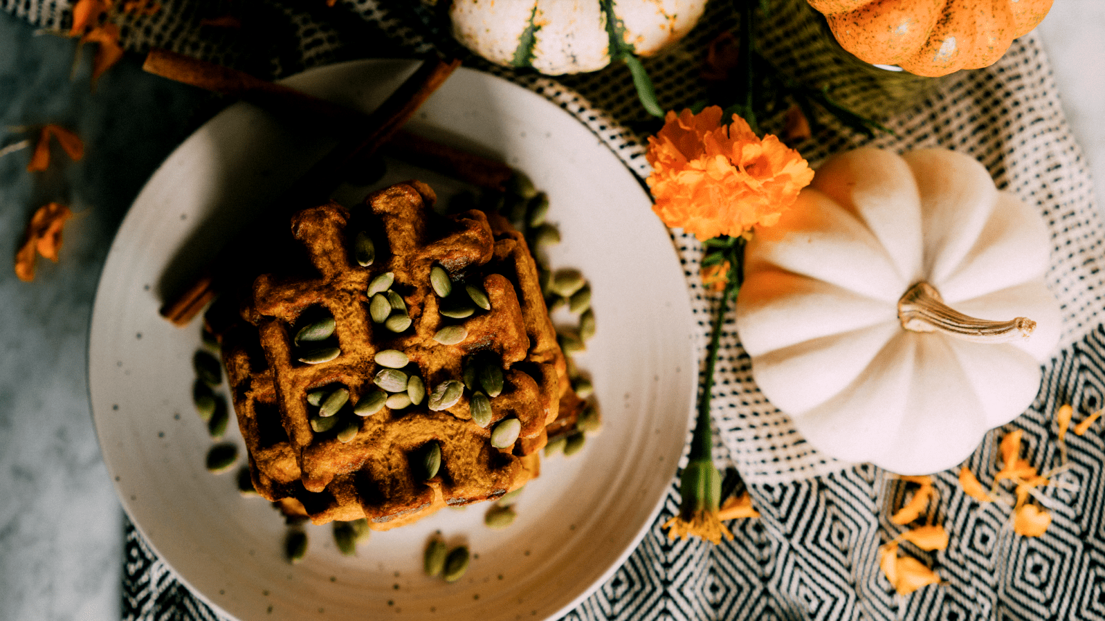 Image of Paleo Pumpkin Bone Broth Waffles 