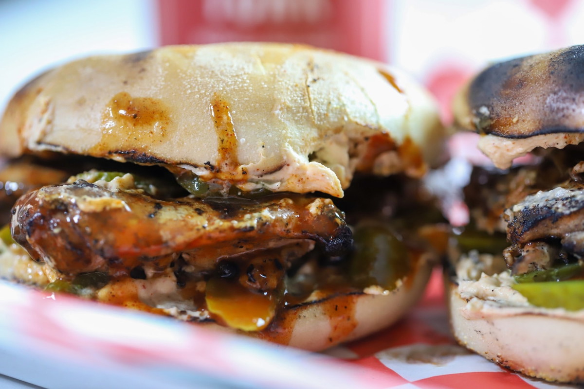 Hot Chicken Bagel Sandwich