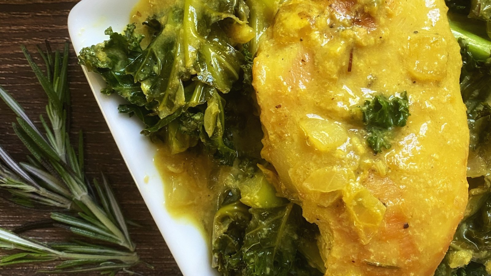 Image of Paleo Mustard Chicken with Wilted Kale