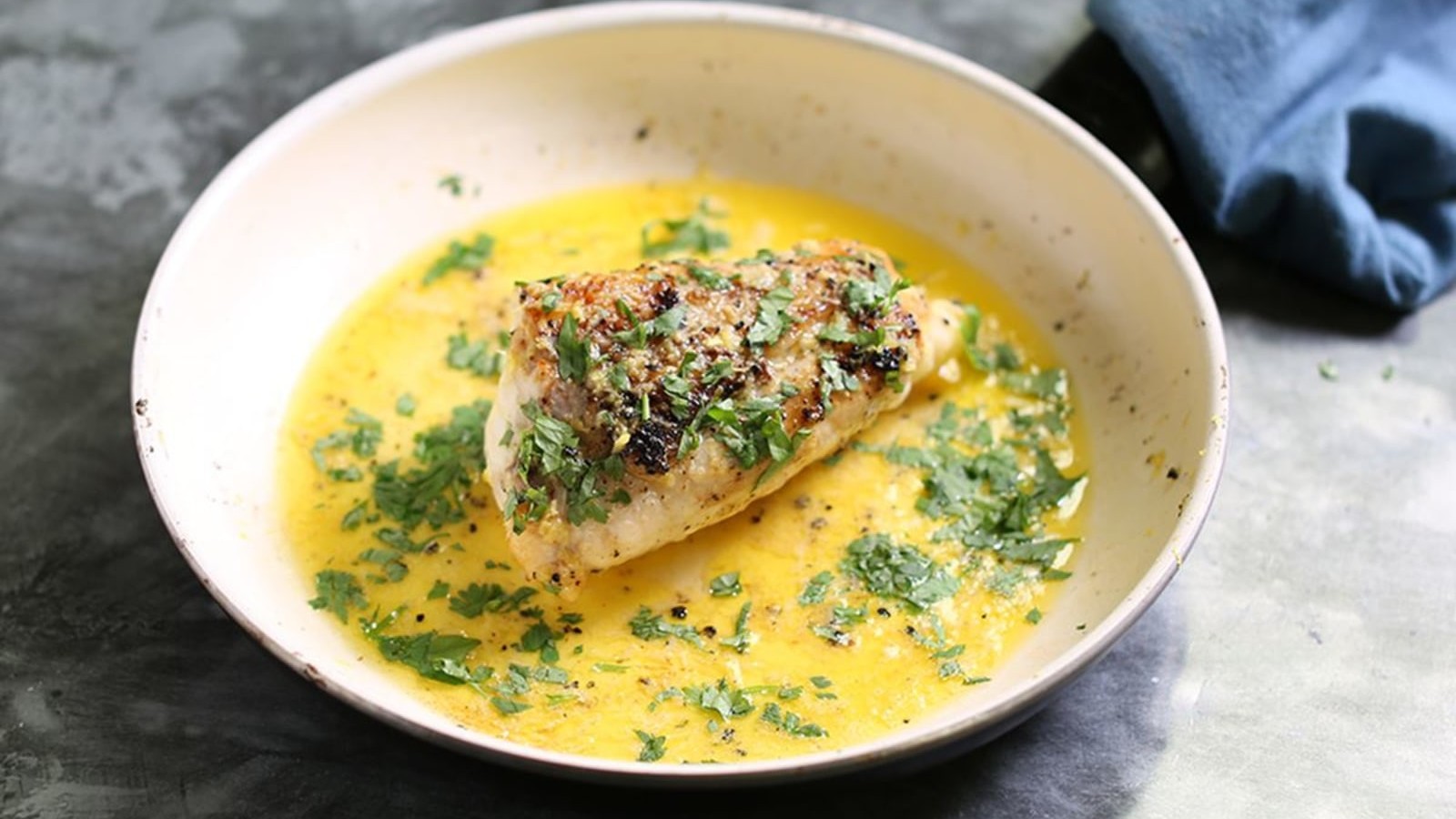 Image of Roast Monkfish with Lemon & Parsley Butter