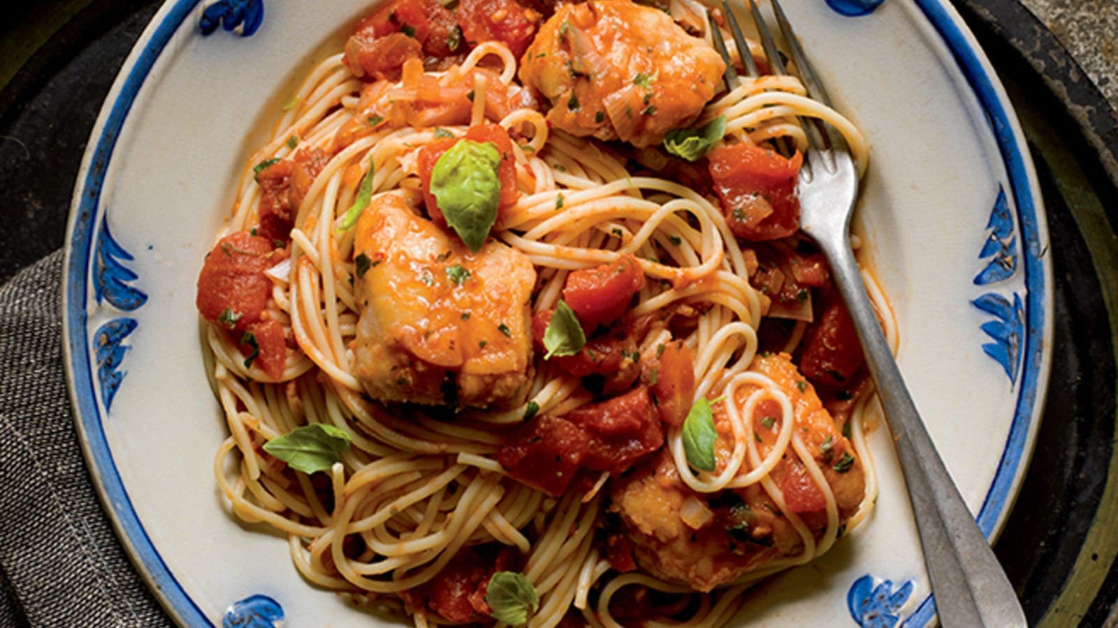 Image of Monkfish Fra Diavolo with Spaghetti