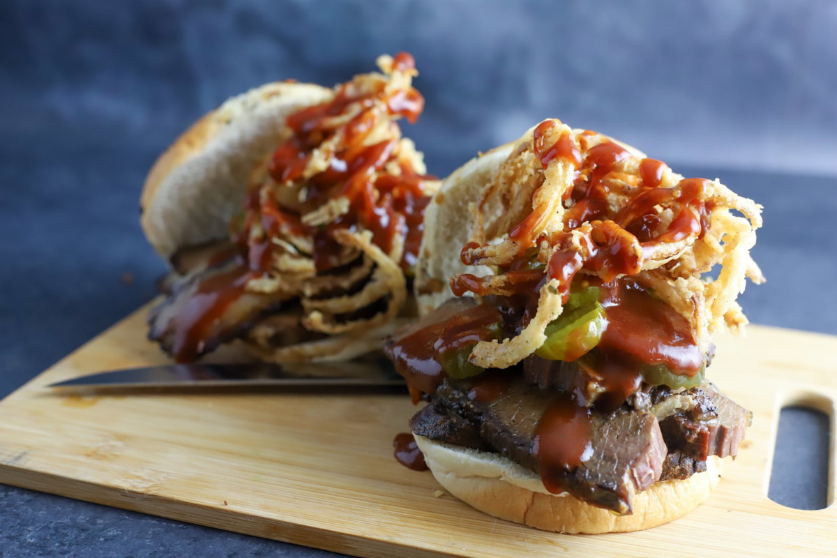 Smoked BBQ Brisket Sandwich