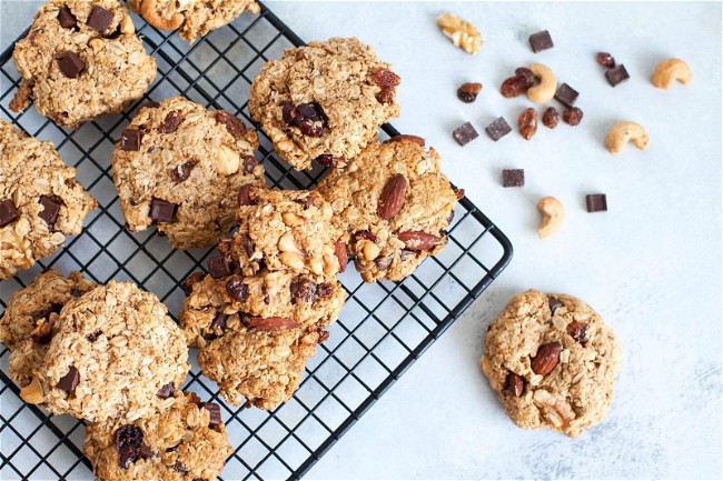 Image of Trail Mix Cookies with Coconut and Almond Butter 