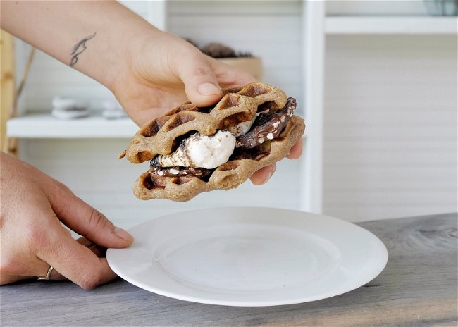 Image of S'mores Waffle Sandwiches 