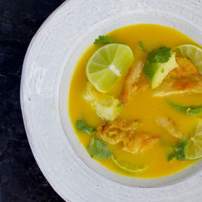 Image of hearty homemade chicken soup