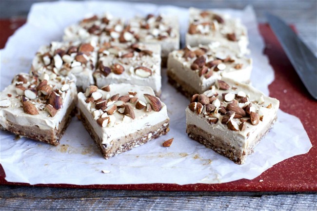Image of Salted Date Caramel Cheesecake with Almonds 