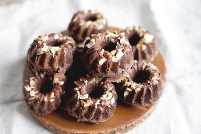 Image of Red Bean, Chocolate and Hazelnut donuts 