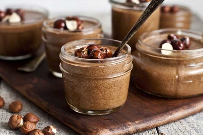 Image of Cream of Carob and Hazelnut Butter Mousse 