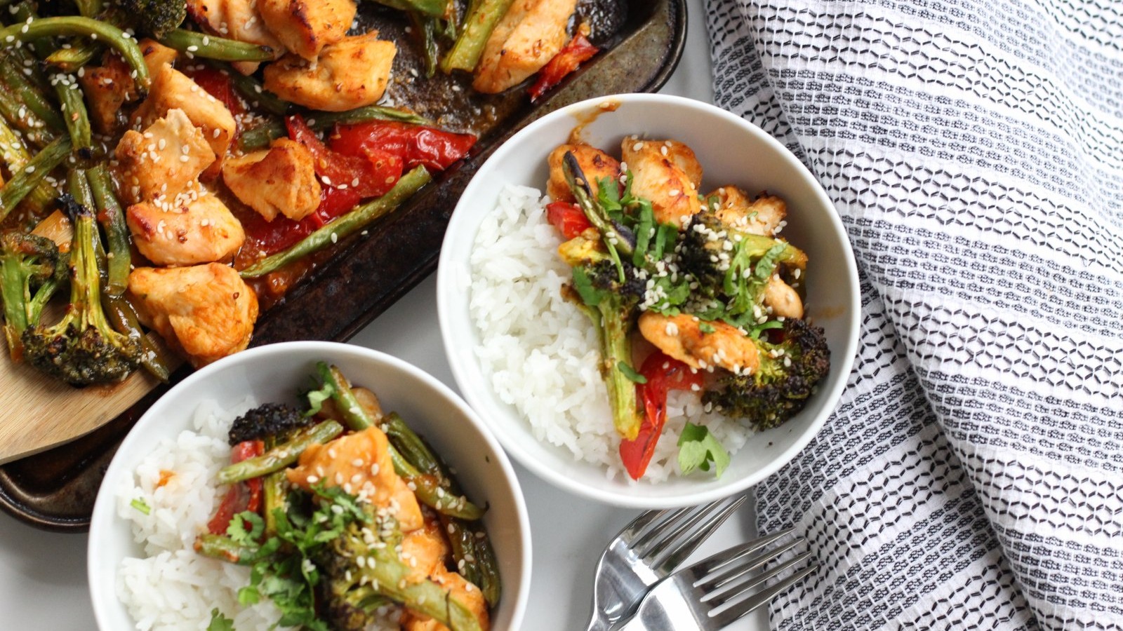 Image of Sheet Pan Sesame Chicken