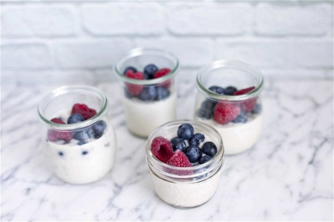 Image of Coconut Milk Panna Cotta with Field Berries