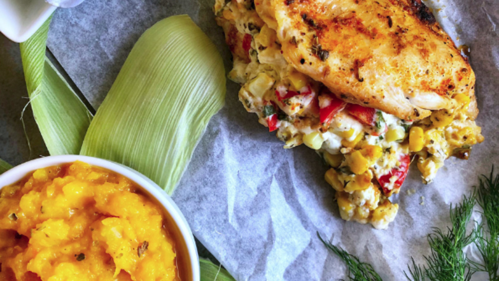 Image of Stuffed Chicken Breast with Butternut Squash Mash