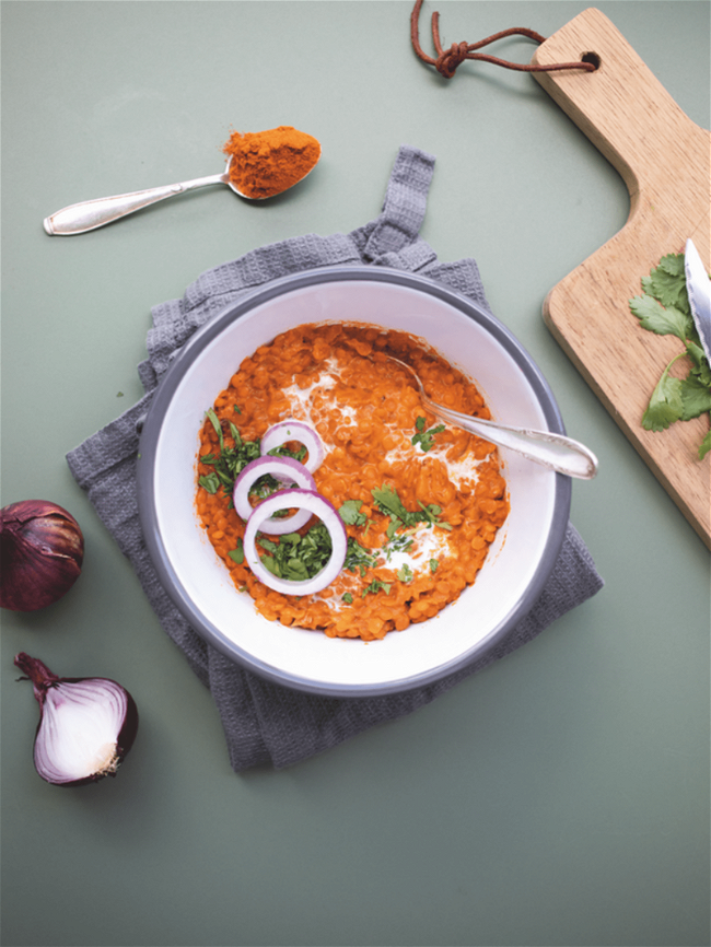 Image of Linsen Dahl (Daal) Rezept - vegan, glutenfrei