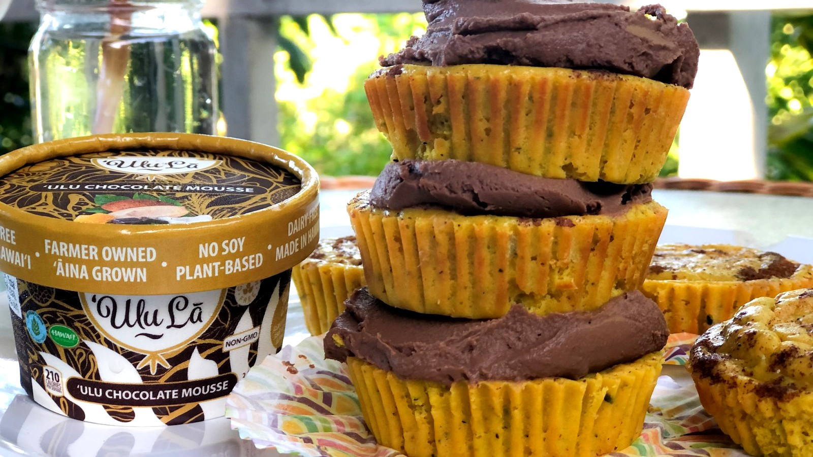 Image of ʻUlu Chocolate Mousse Frosted Pumpkin Muffins