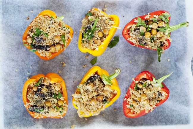 Image of Quinoa and Chickpea-Stuffed Peppers