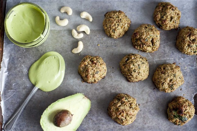 Image of Lentil Falafel with Avocado Sauce