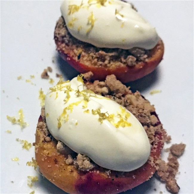 Image of Baked Peaches with Cardamom Crumble
