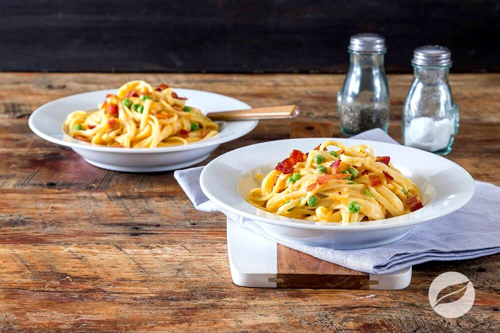 Image of Creamy Pasta with Bacon & Peas