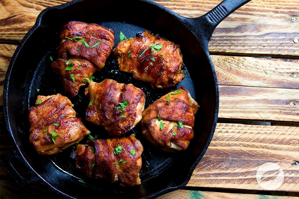 Image of Bacon Wrapped Apple BBQ Chicken