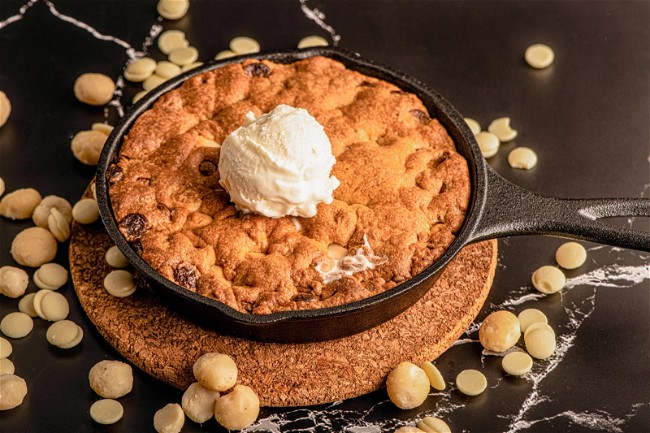 Image of Skillet White Chocolate Cookie with Macadamia Nuts