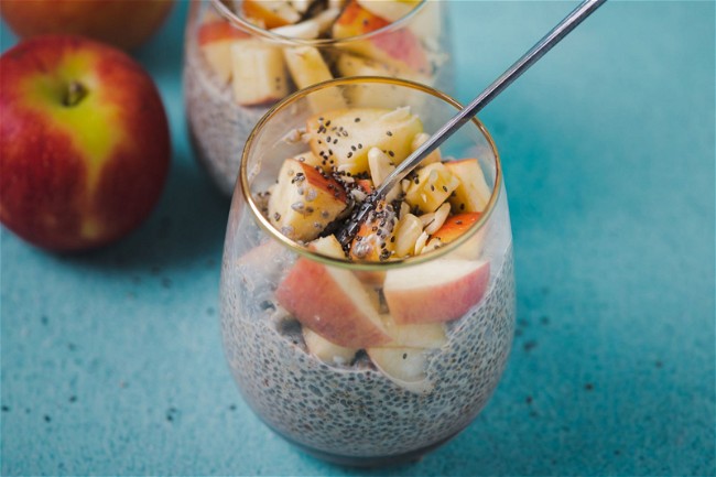 Image of Vanilla-Almond Chia Pudding with Diced Apple