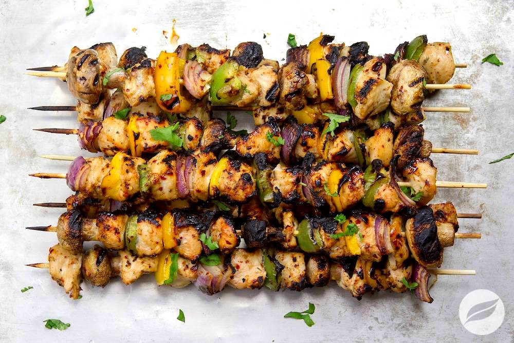 Image of Grilled Asian Ginger Chicken Skewers