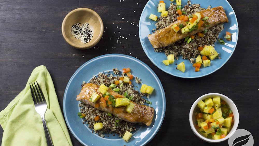 Image of Teriyaki Salmon with Pineapple Salsa