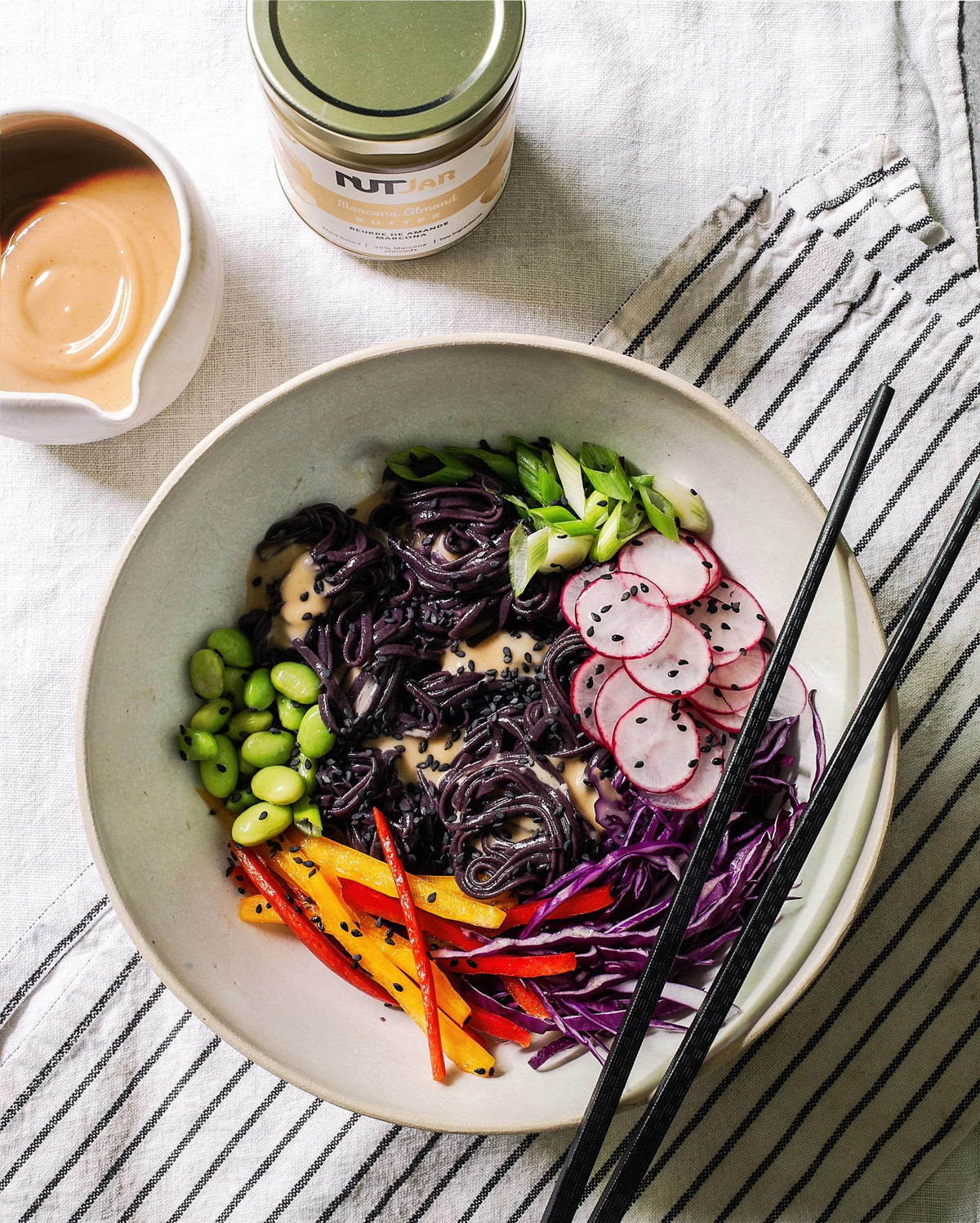 Soba noodle Salad with Marcona Almond Dressing