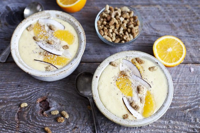 Image of Golden Smoothie with Pineapple, Turmeric and White Mulberries