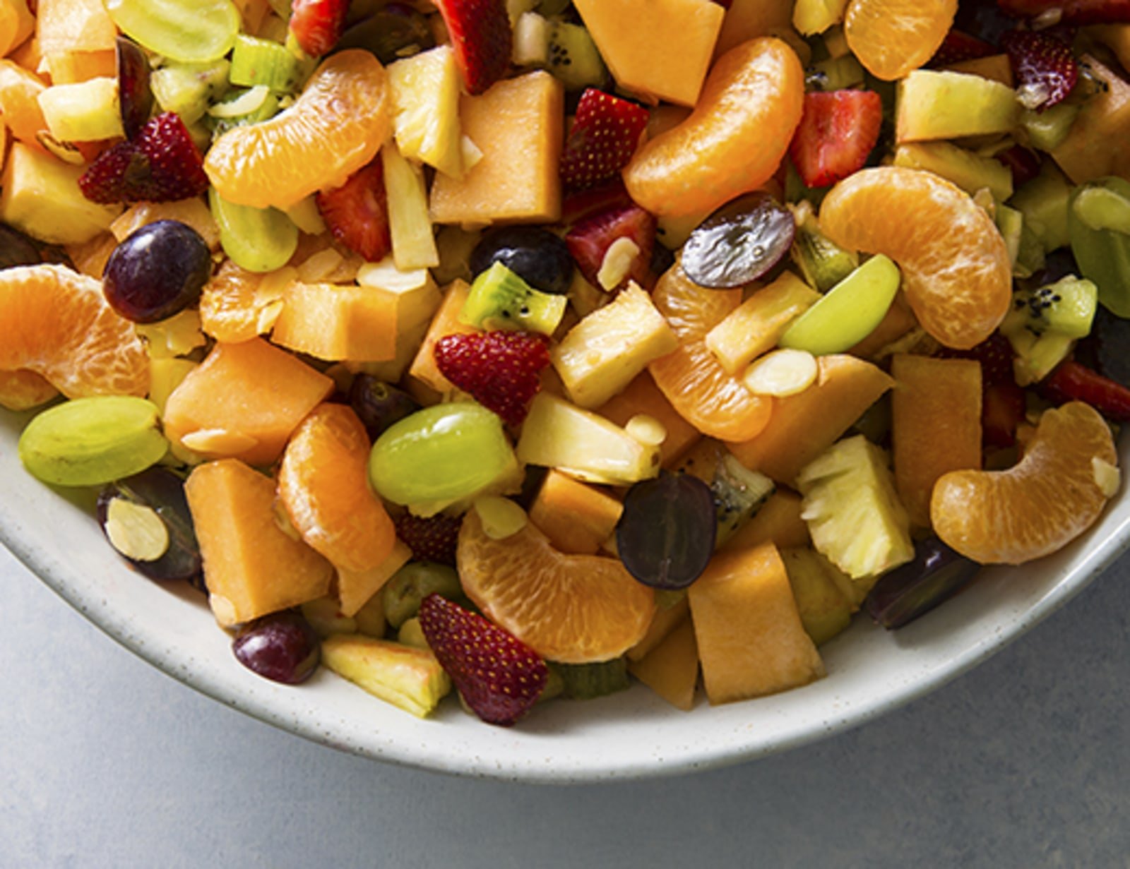 Fruit Salad with Basil Simple Syrup