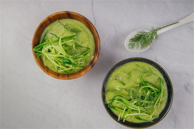 Image of Chilled Cucumber Soup with Avocado