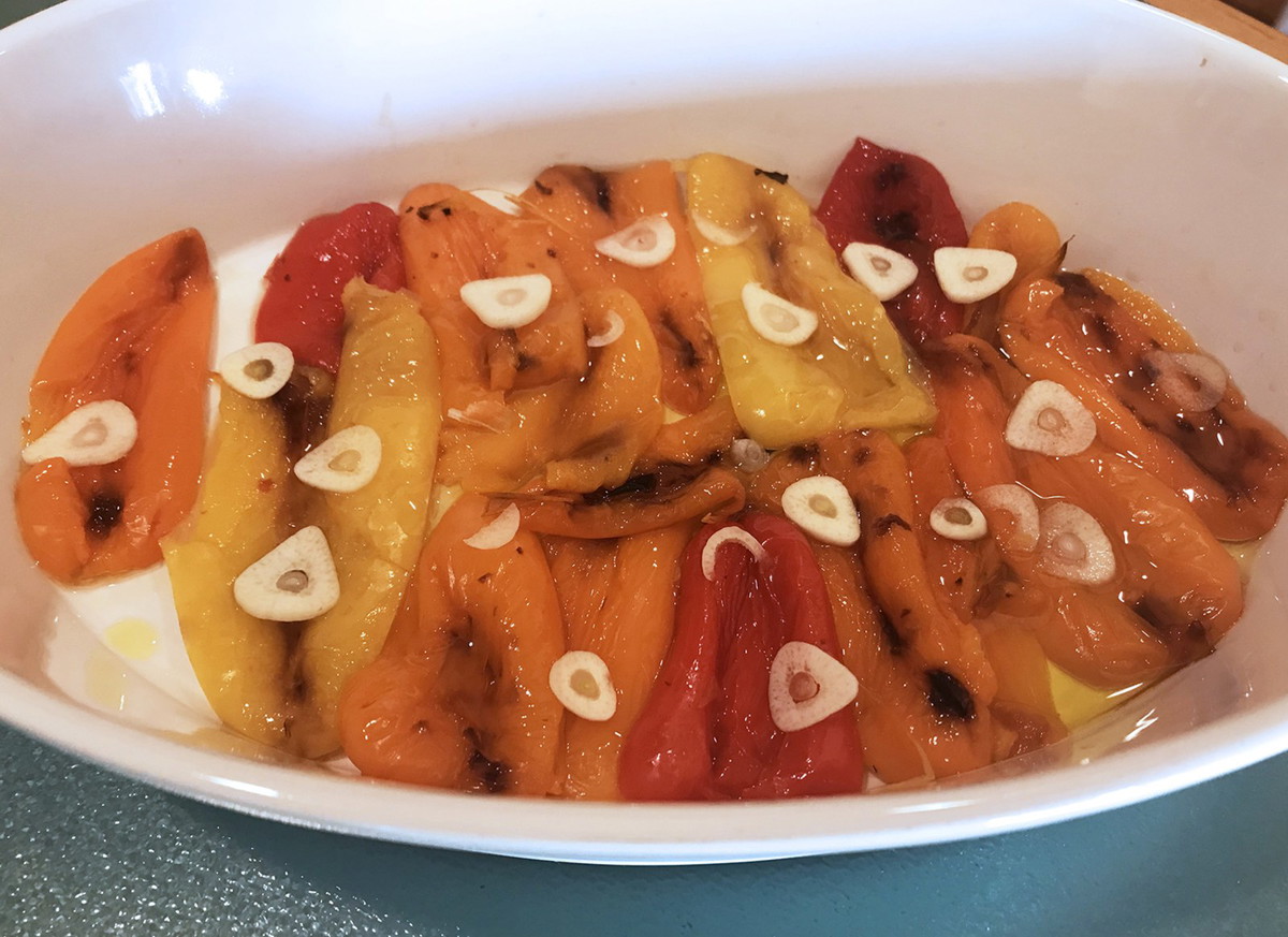 Greek Meal: Roasted Marinated Peppers