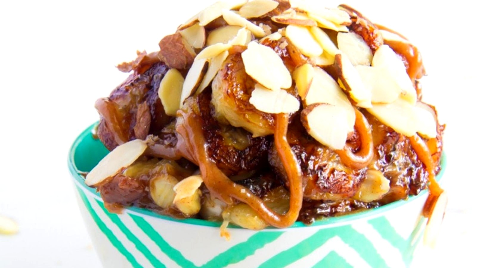 Image of Banana Bowls with Almond Butter Caramel