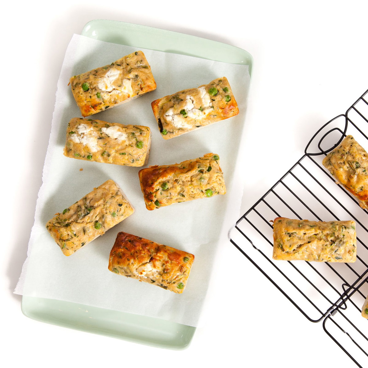 Zucchini, Ricotta & Pea Frittatas