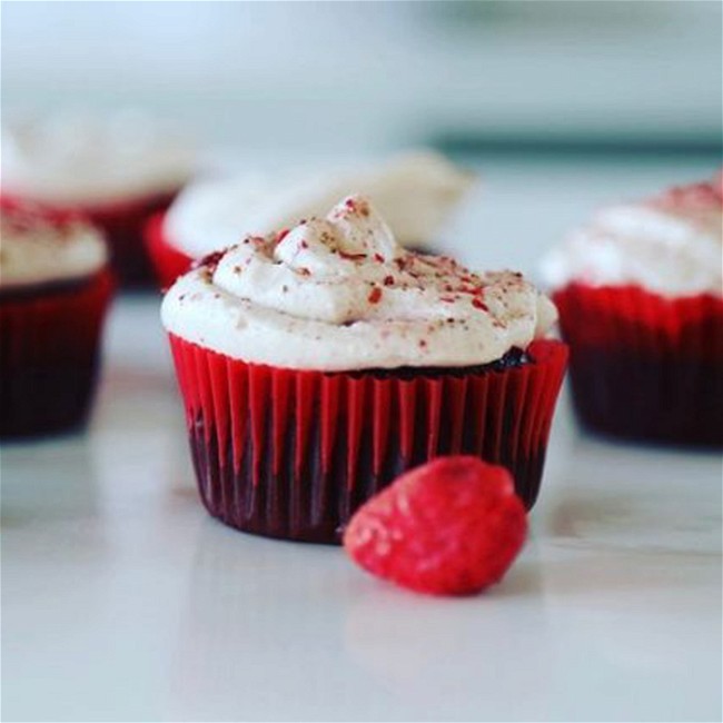 Image of Delicious Beetroot Red Velvet Cupcakes
