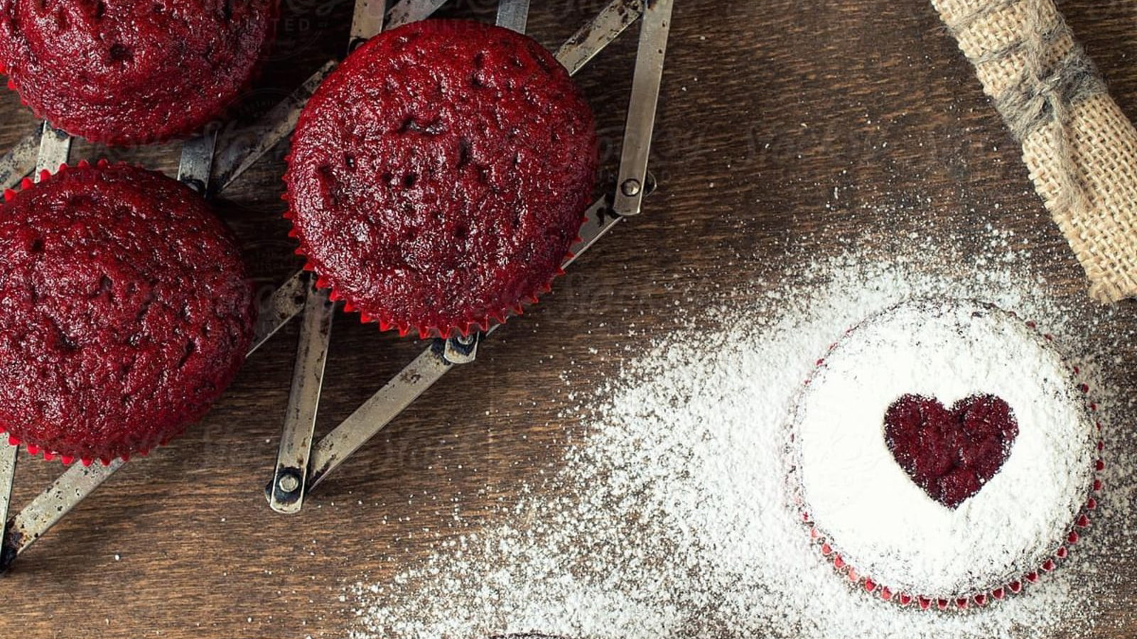 Image of HASKAP 'HEALTHY' RED VELVET CUPCAKES